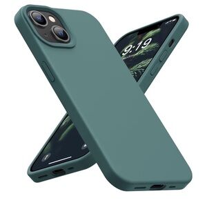 Green Silicone Case Scratch-Resistant Shockproof for iPhone 14